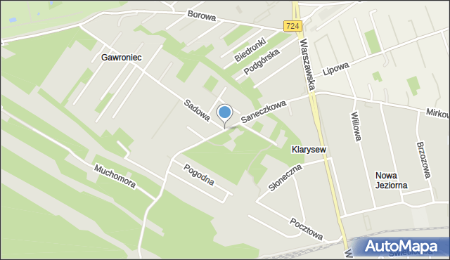 Konstancin-Jeziorna, Saneczkowa, mapa Konstancin-Jeziorna