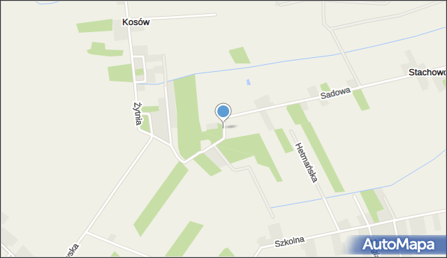Kosów gmina Lesznowola, Sadowa, mapa Kosów gmina Lesznowola