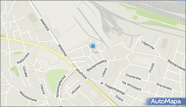 Kraków, Sacharowa Andrieja, mapa Krakowa