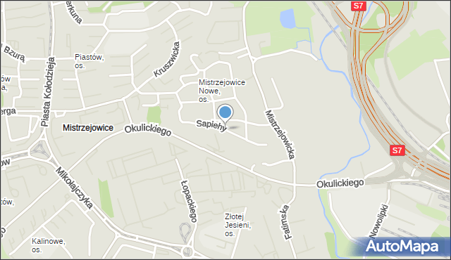 Kraków, Sapiehy Adama Stefana, ks. kard., mapa Krakowa