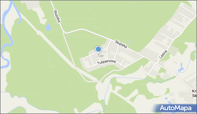 Krępa Słupska, Sasankowa, mapa Krępa Słupska