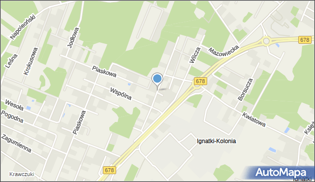 Księżyno, Sarnia, mapa Księżyno