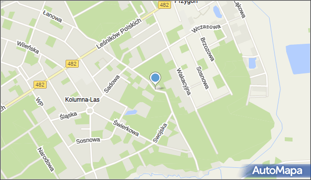 Łask, Sandomierska, mapa Łask