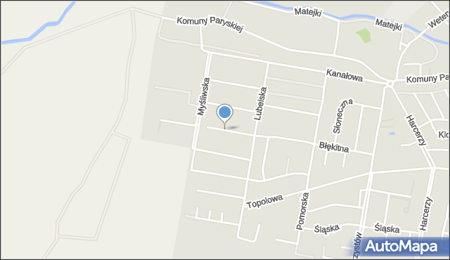 Lębork, Sandomierska, mapa Lębork