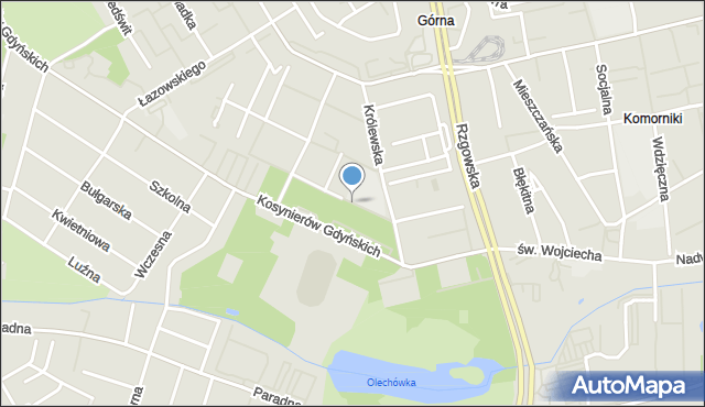 Łódź, Sarmacka, mapa Łodzi