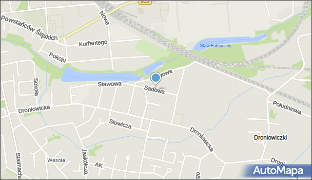 Lubliniec, Sadowa, mapa Lubliniec