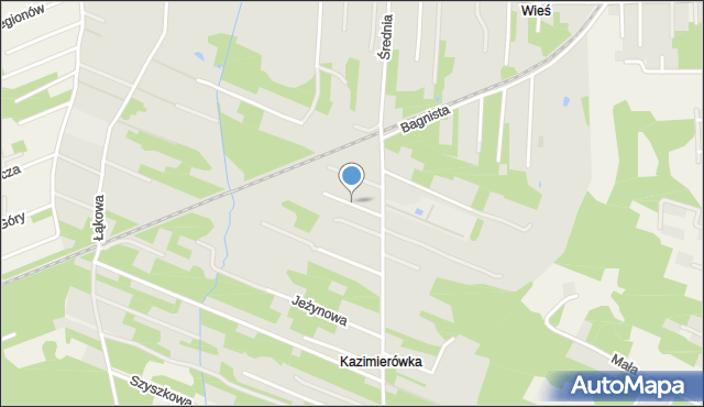 Milanówek, Sarnia, mapa Milanówek