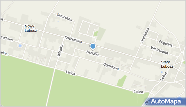 Nowy Lubosz, Sadowa, mapa Nowy Lubosz