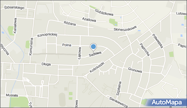 Nowy Tomyśl, Sadowa, mapa Nowy Tomyśl