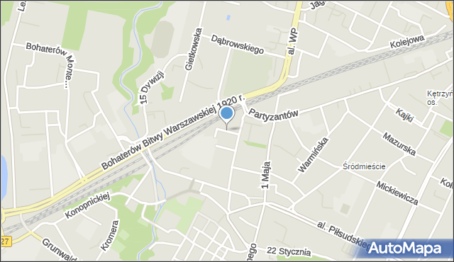 Olsztyn, Sarnowskiego Franciszka, mapa Olsztyna