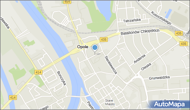 Opole, Sądowa, mapa Opola
