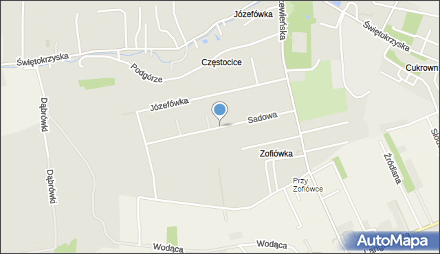 Ostrowiec Świętokrzyski, Sadowa, mapa Ostrowiec Świętokrzyski