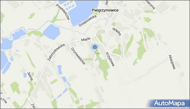 Pielgrzymowice gmina Pawłowice, Sadowa, mapa Pielgrzymowice gmina Pawłowice