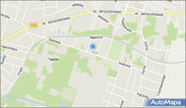 Pruszków, Sadowa, mapa Pruszków