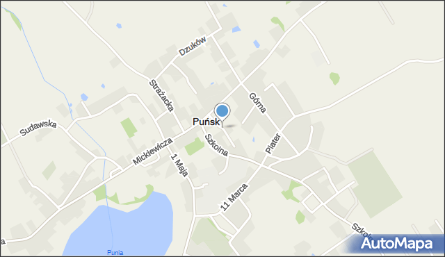 Puńsk, Sadowa, mapa Puńsk