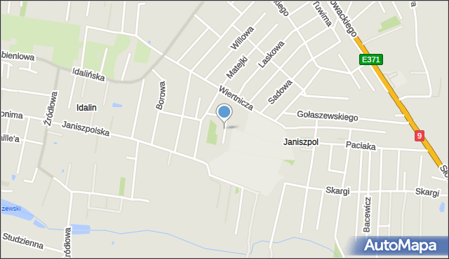 Radom, Sarnowicza Aleksandra, mapa Radomia