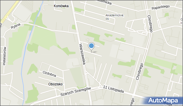 Radom, Sąsiednia, mapa Radomia