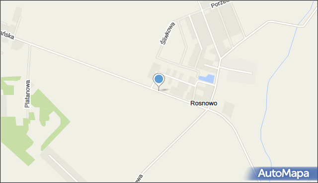 Rosnowo gmina Komorniki, Sadowa, mapa Rosnowo gmina Komorniki