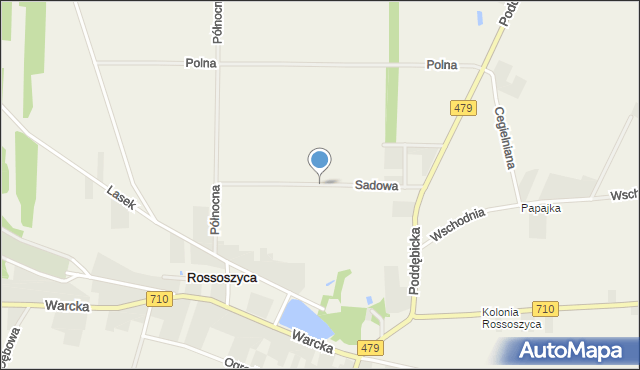 Rossoszyca, Sadowa, mapa Rossoszyca