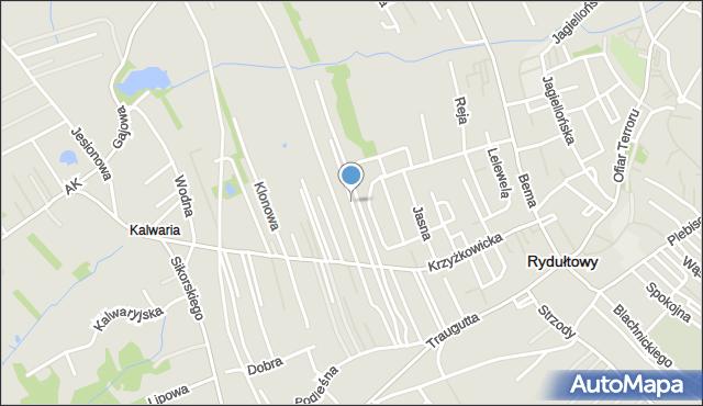 Rydułtowy, Sadowa, mapa Rydułtowy