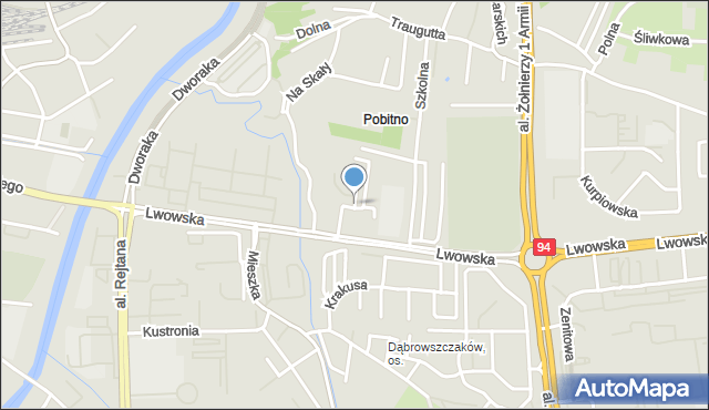 Rzeszów, Sadowa, mapa Rzeszów