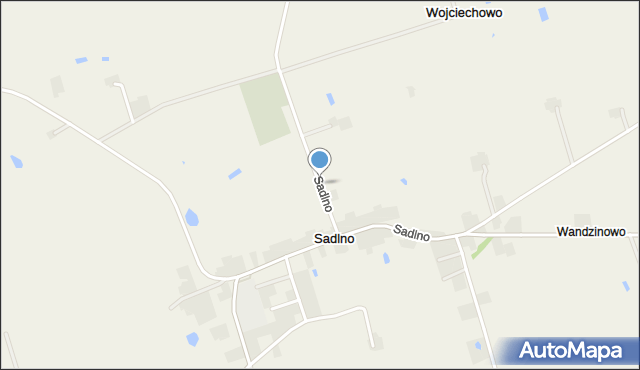 Sadlno gmina Wierzbinek, Sadlno, mapa Sadlno gmina Wierzbinek