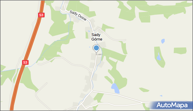 Sady Górne, Sady Górne, mapa Sady Górne