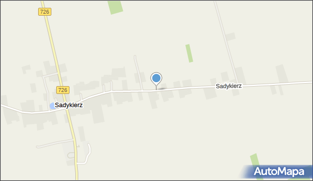 Sadykierz gmina Rzeczyca, Sadykierz, mapa Sadykierz gmina Rzeczyca