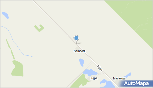 Samborz gmina Drawno, Samborz, mapa Samborz gmina Drawno