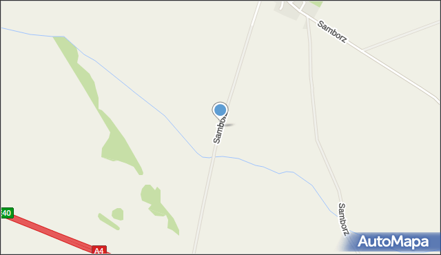 Samborz gmina Kostomłoty, Samborz, mapa Samborz gmina Kostomłoty