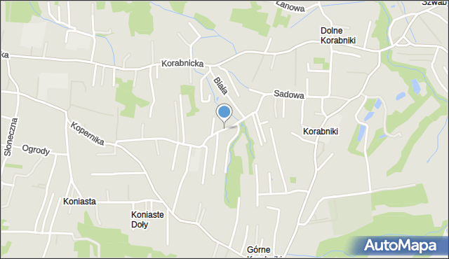 Skawina, Sadowa, mapa Skawina