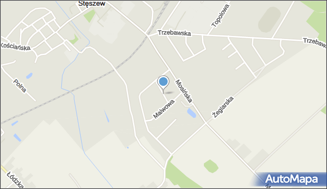 Stęszew, Sasankowa, mapa Stęszew