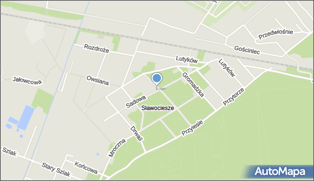 Szczecin, Sadowa, mapa Szczecina