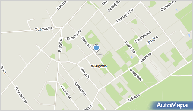 Szczecin, Sasanki, mapa Szczecina