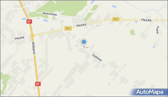 Szpetal Górny, Sadowa, mapa Szpetal Górny