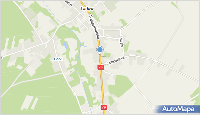 Tarłów, Sandomierska, mapa Tarłów