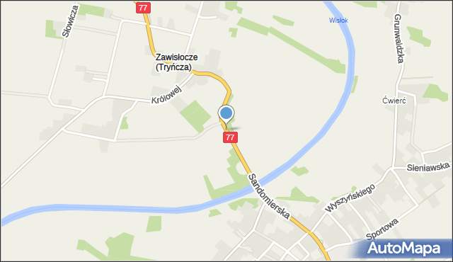 Tryńcza, Sandomierska, mapa Tryńcza