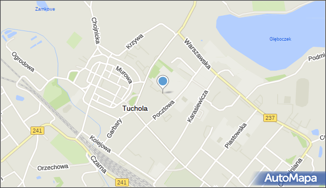 Tuchola, Saganowskiego Stanisława, mapa Tuchola
