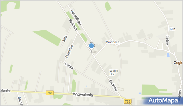 Wancerzów, Sadowa, mapa Wancerzów