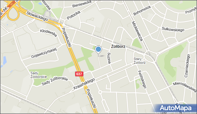 Warszawa, Sarmatów, mapa Warszawy