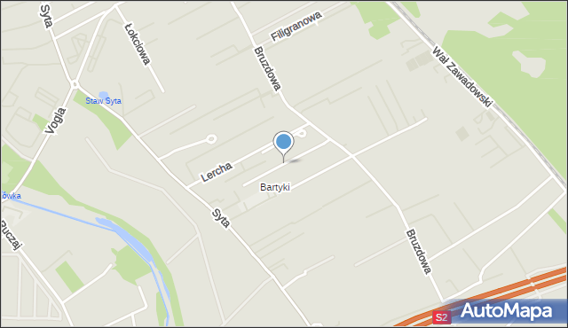 Warszawa, Sady Zawadowskie, mapa Warszawy