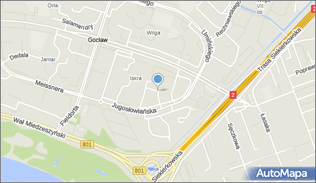 Warszawa, Samolotowa, mapa Warszawy