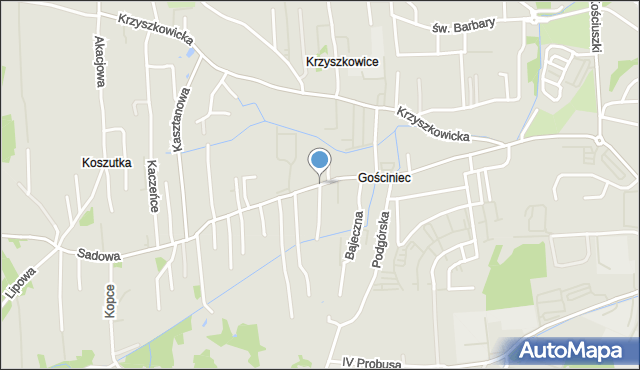 Wieliczka, Sadowa, mapa Wieliczka