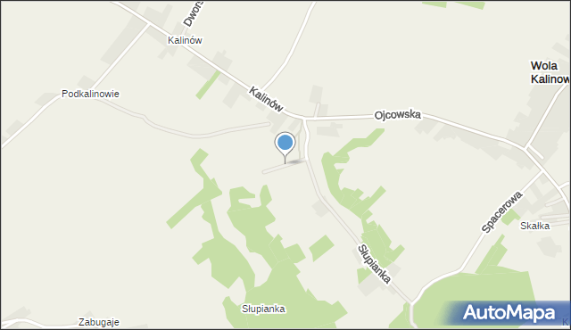 Wola Kalinowska, Sąspowska, mapa Wola Kalinowska