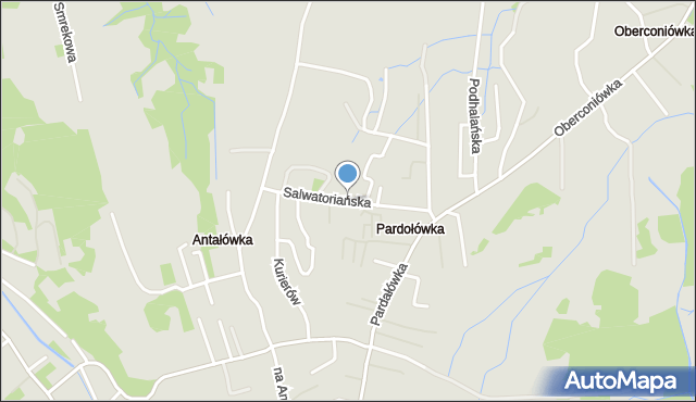 Zakopane, Salwatoriańska, mapa Zakopanego