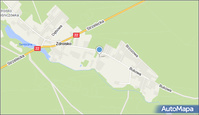 Zdroisko, Sącznikowa, mapa Zdroisko