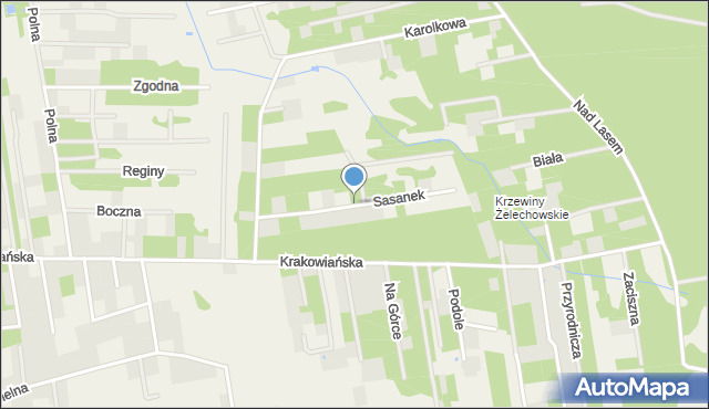 Żelechów gmina Żabia Wola, Sasanek, mapa Żelechów gmina Żabia Wola