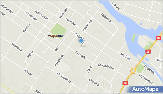 Augustów, Ściegiennego Piotra, ks., mapa Augustów