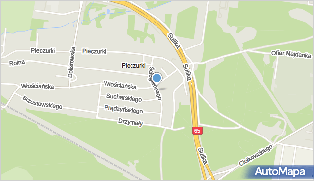 Białystok, Ściegiennego Piotra, ks., mapa Białegostoku
