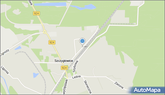 Knurów powiat gliwicki, Ściegiennego Piotra, ks., mapa Knurów powiat gliwicki